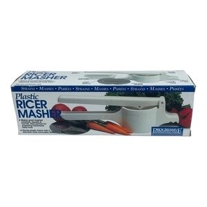 NIB Ricer Masher Progressive GPR-325 Strains Mashes Purees White Potato Ricer